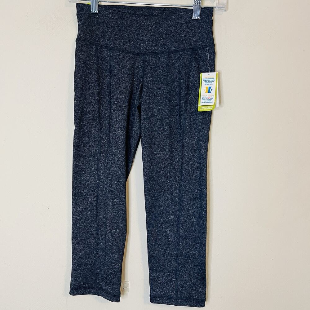 Old Navy Active Leggings Size XS Capri Gray Compression Performance Workout